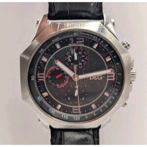 D&G Dolce & Gabbana Goose DW0104 Chronograph Quartz Wrist Watch – Works – Read